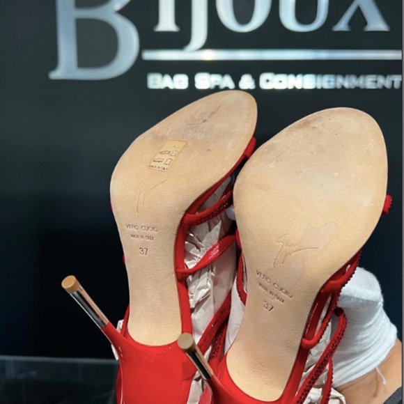 Guiseppe Zanotti Red Sequin Heels - Picture 8 of 8